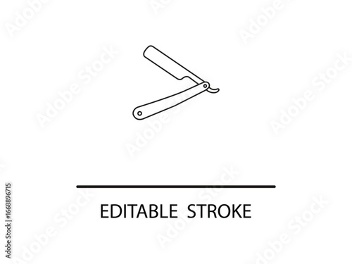 Classic straight razor barber tool for professional grooming and vintage style.