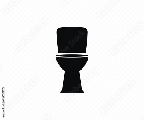 Toilet icon. Toilet bowl. Bathroom, restroom toilet seat flat icon vector design and illustration.
