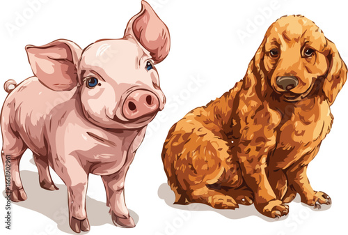 pig and dog