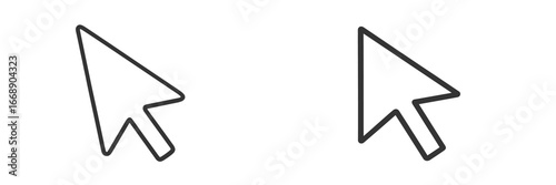 Free Download Cursor Arrow Icons Set, Minimalist flat design, isolated on white - GFXLoad