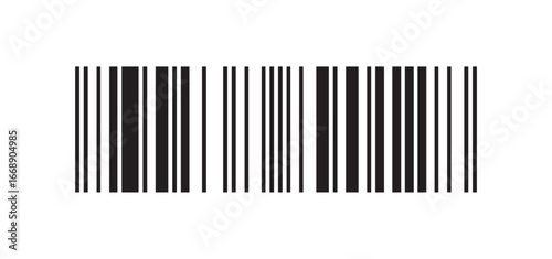 EAN-13 bar code isolated on white background. EAN13 QR code cut out. Barcode. Vector stock illustration