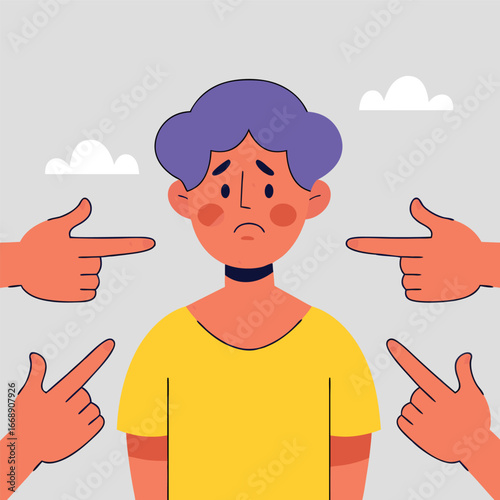 Print Man shrugging expression of uncertainty

