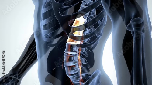 Human Anatomy Lumbar Spine.