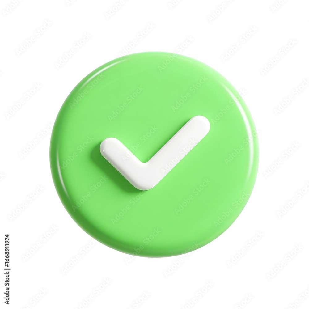 A bright green circle with a white checkmark inside on a transparent background A bright green circle with a white checkmark inside on a transparent background