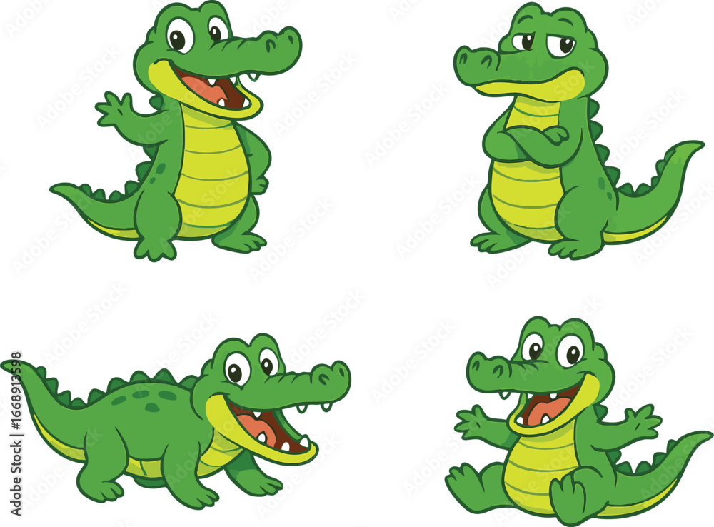 Fototapeta premium set of crocodile