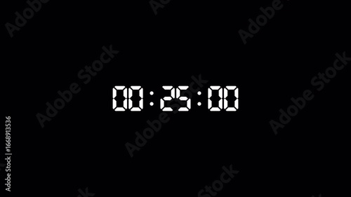 30 minute countdown timer animation in thirty seconds ,thirty minute timer animation in thirty second on a transparent background in 4k video 