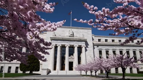 External view of the United States central banking institution building located in the capital district