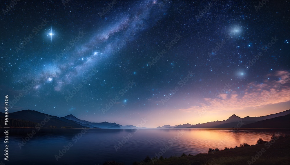 Fototapeta premium celestial night a dreamy journey through the enigmatic cosmos and starry skies