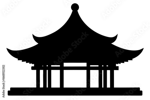 Pagoda Icon – Traditional Asian Temple Symbol for Culture, Architecture, and Design
