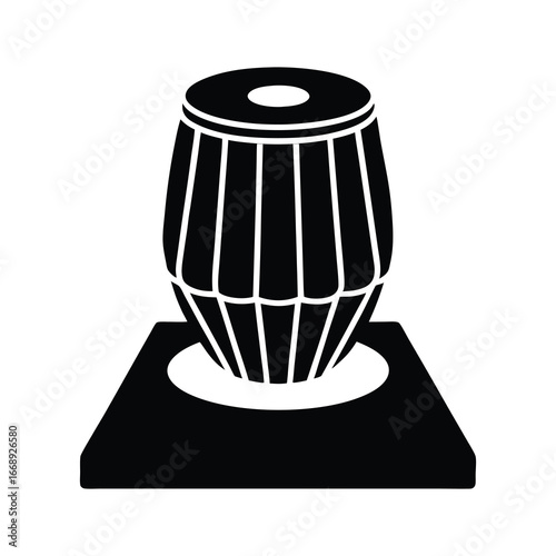 silhouette of a tabla 