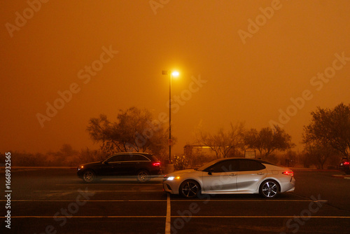 Papago park inside of a dust storm haboob tempe phoenix arizona