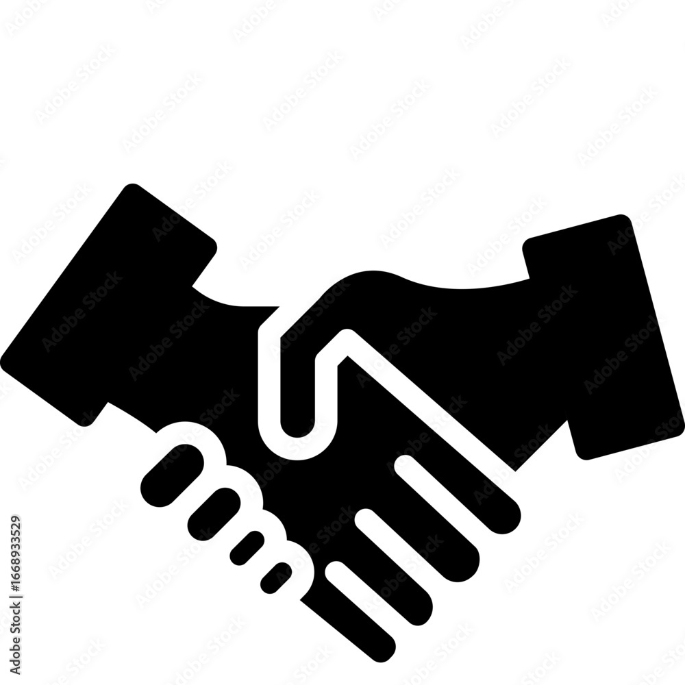 Classic handshake, agreement and partnership icon Classic handshake, agreement and partnership icon