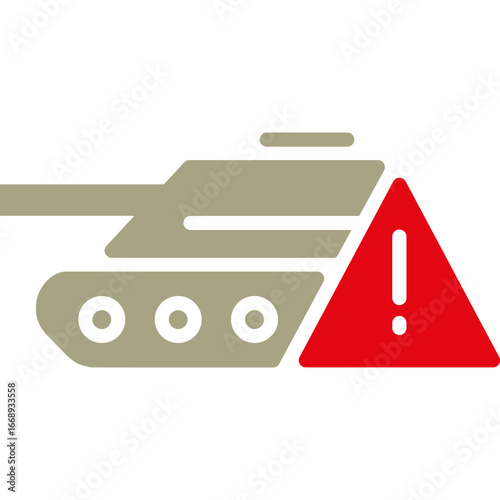 Armored tank, war or military operations icon