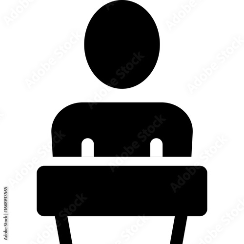 Spokesperson at desk Icon