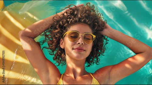 young woman in swimming pool