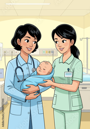 Poster concept for awareness in baby hygiene
