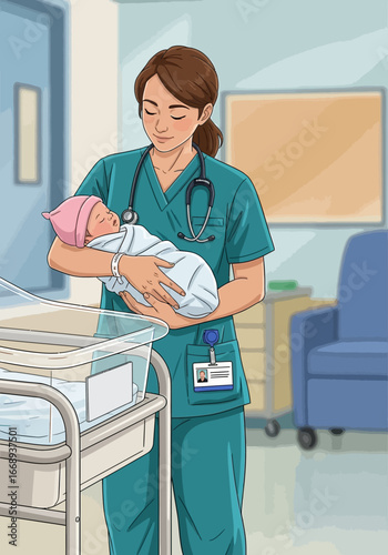 Poster concept promoting baby safety awareness