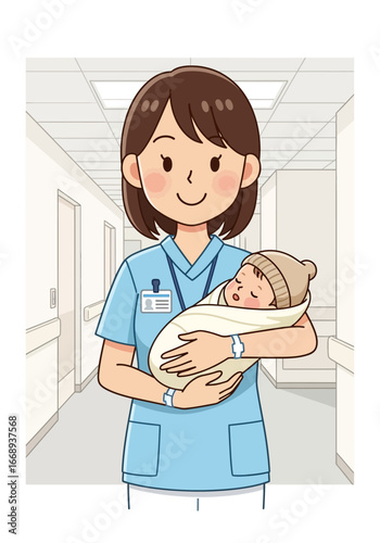 Poster promoting gentle baby care practices