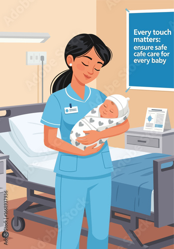 Poster for medical awareness in baby safety