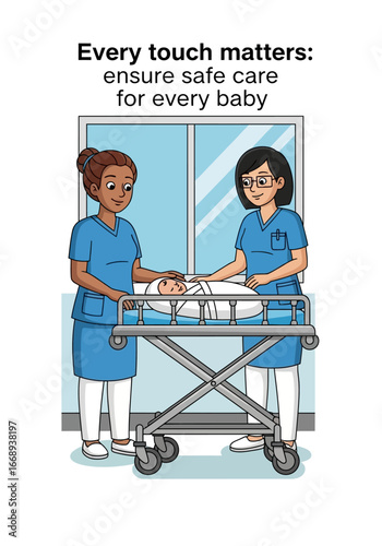 Educational design about safe baby hygiene