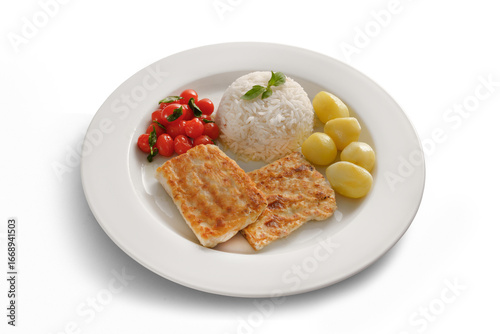 Foto Prato feito - Executivo -Frango com arroz e batatas