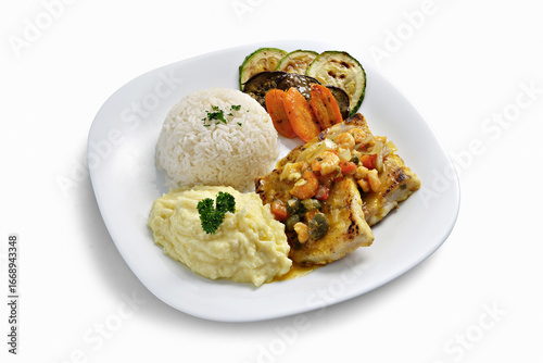 Fotografie Prato feito - Executivo -Bisteca de porco arroz e pure