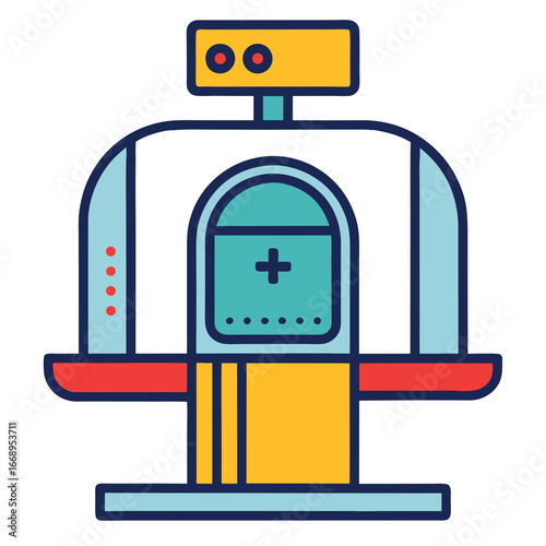 X ray machine vector icon