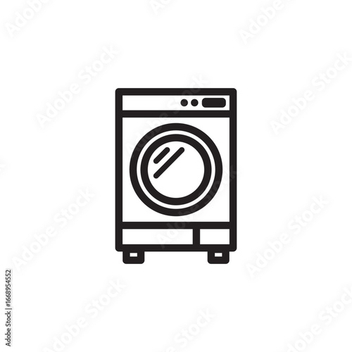 シンプルな洗濯機のアイコン