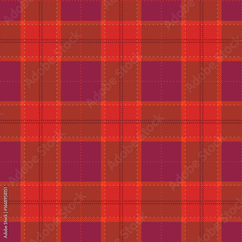Purple red plaid seamless pattern