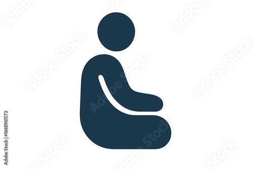 Sculptural representation of a seated figure in a contemplative state