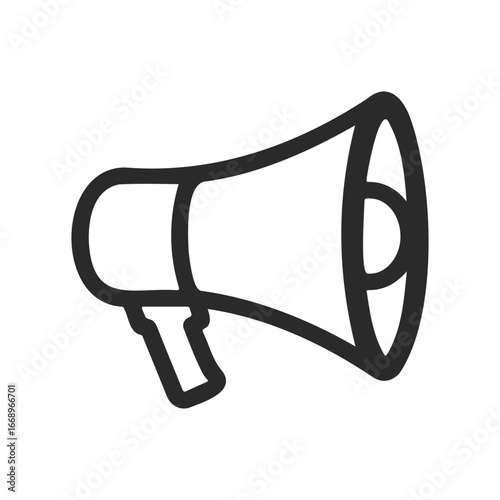 Outline megaphone icon for announcements and communication