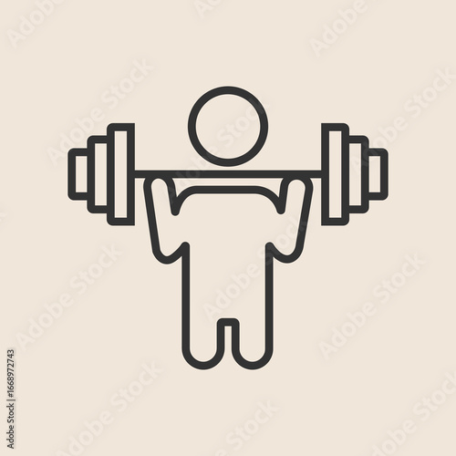 athlete lifting weights vector