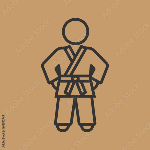 martial arts athlete icon