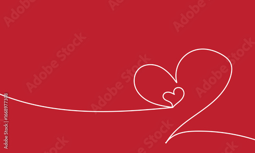 Decorative hand-drawn doodle heart, romantic line art vector illustration, love sketch design, cute valentine ornament for cards and wedding decoration