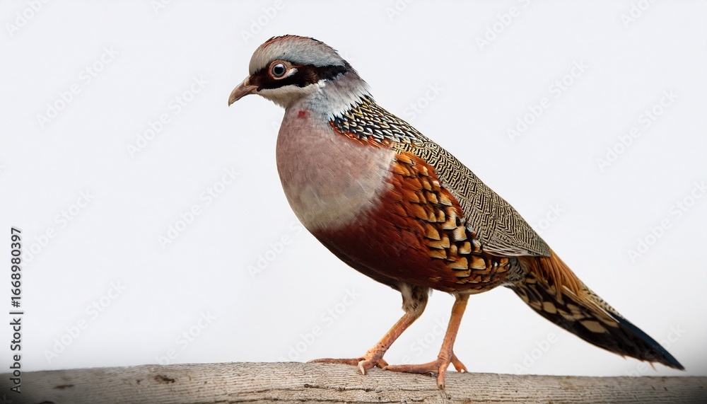 Fototapeta premium bird posed on a solid white setting