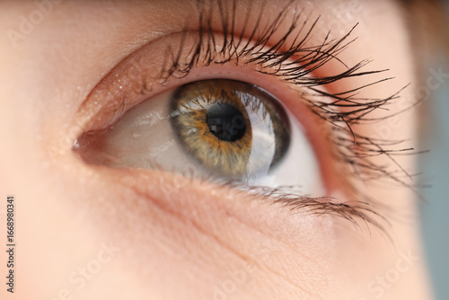 Young woman with green eyes...