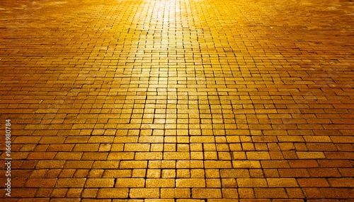 background texture of a yellow brick road leading into the distance