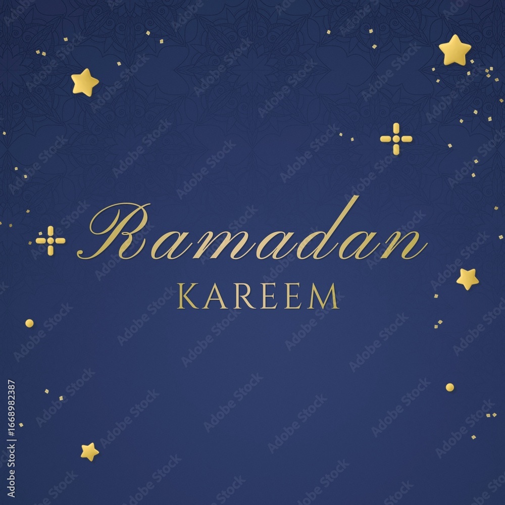 Naklejka premium Ramadan Kareem Instagram post, Islamic traditional greeting