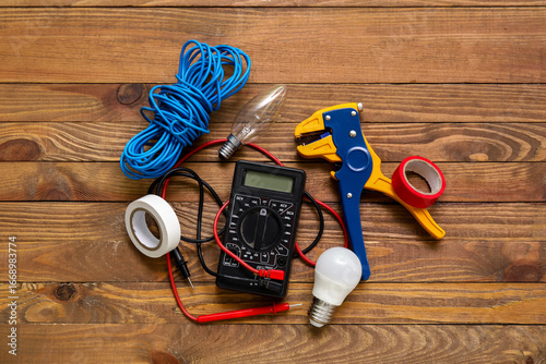 Set of electrician's tools,...