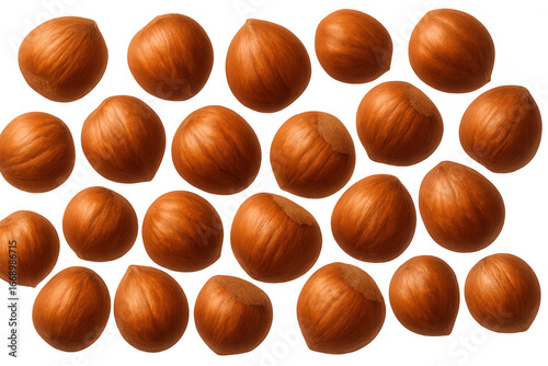 Wallpaper Mural Multiple hazelnuts arranged in a visually appealing pattern on a transparent background, ideal for various food-related design projects Torontodigital.ca