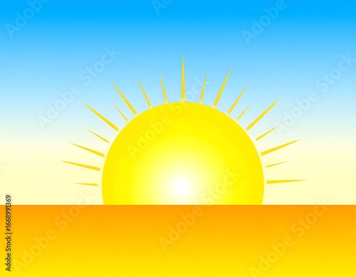 Sunrise over the horizon