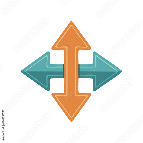 Directional Arrows Indicating Choices and Movement Up Down Left Right