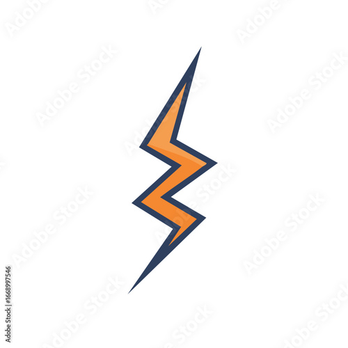 Free Download Orange and Blue Lightning Bolt Icon Graphic Illustration - GFXLoad