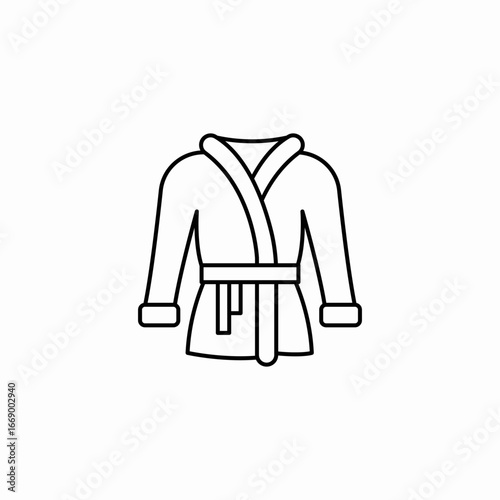 bathrobe icon sign vector