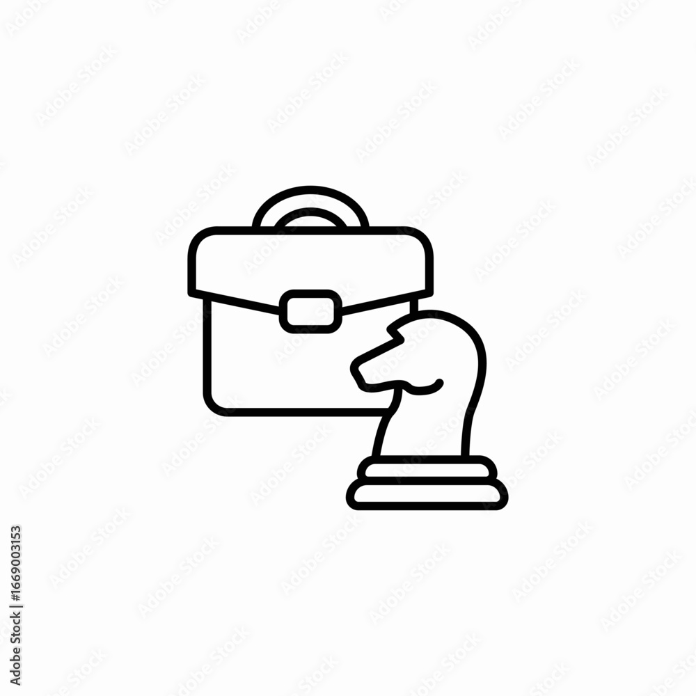 Obraz premium business strategy icon sign vector