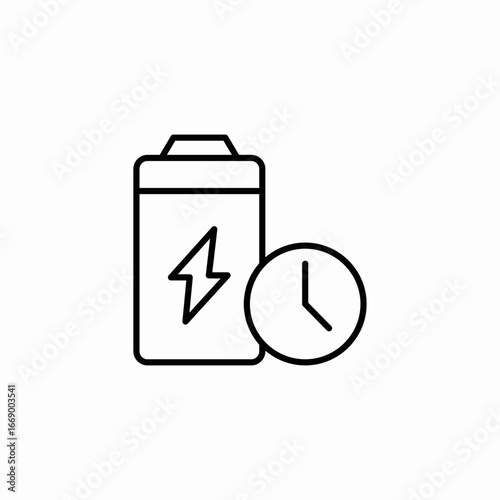 charging timer icon sign vector
