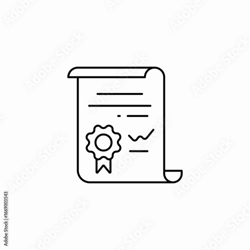 certificate diploma icon sign vector