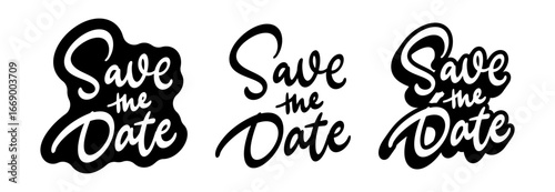 Save the Date hand lettering.