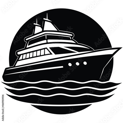 yacht silhouette vector art