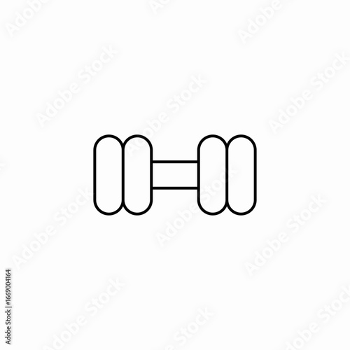 dumbbell weight icon sign vector